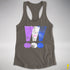 Drag Pride Grunge Exclamation Points Racerback Tank - Dark Grey